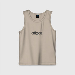 Майка детская хлопок Afigas, цвет: миндальный