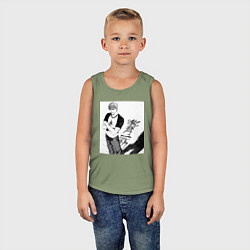 Майка детская хлопок Эйкити Онидзука учитель, цвет: авокадо — фото 2