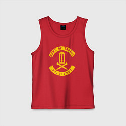 Майка детская хлопок Sons of tardis gallifrey, цвет: красный