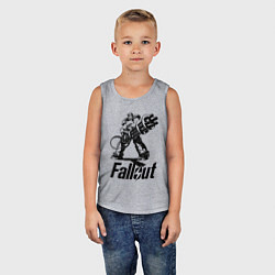 Майка детская хлопок Фоллаут - силовая броня, цвет: меланж — фото 2