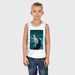 Майка детская хлопок Моб Психо 100 Шигэо Кагэяма, цвет: белый — фото 2