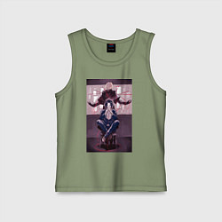 Майка детская хлопок Патриотизм Луис Джеймс Мориарти, цвет: авокадо