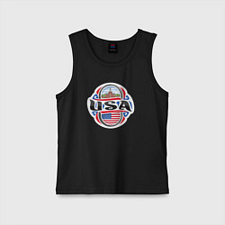Майка детская хлопок Style USA, цвет: черный