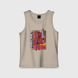 Майка детская хлопок Minecraft the game of gamers, цвет: миндальный