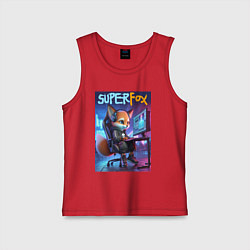 Детская майка Super fox gamer - ai art fantasy