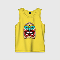 Майка детская хлопок Зубастый идол, цвет: желтый