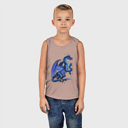 Майка детская хлопок Azure dragon, цвет: пыльно-розовый — фото 2