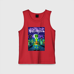 Майка детская хлопок Zombie Bart Simpson - nightmare, цвет: красный