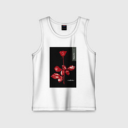 Майка детская хлопок Depeche mode rose, цвет: белый