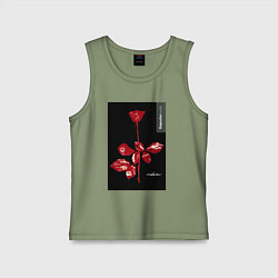 Майка детская хлопок Depeche mode rose, цвет: авокадо