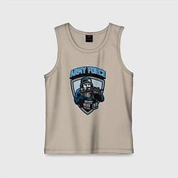 Майка детская хлопок Army force, цвет: миндальный