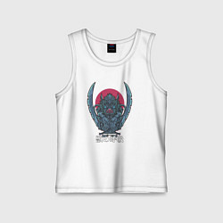 Майка детская хлопок Клинок, рассекающий демонов Инозука катана, цвет: белый