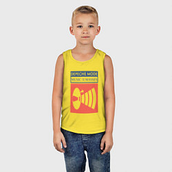 Майка детская хлопок Depeche Mode - Music for the masses merch, цвет: желтый — фото 2