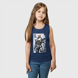 Майка детская хлопок Vladimir Lenin - cyberpunk fantasy, цвет: тёмно-синий — фото 2