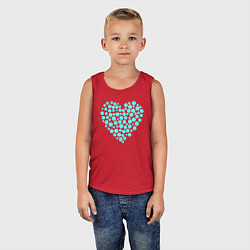 Майка детская хлопок Неоновое сердце, цвет: красный — фото 2