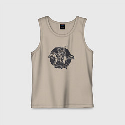 Майка детская хлопок Cowboy, цвет: миндальный