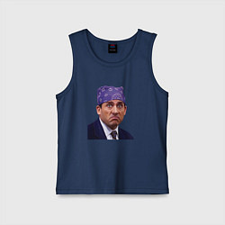 Майка детская хлопок Prison mike Michael Scott офис, цвет: тёмно-синий