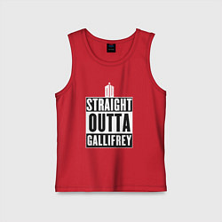 Майка детская хлопок Straight outta gallifrey, цвет: красный