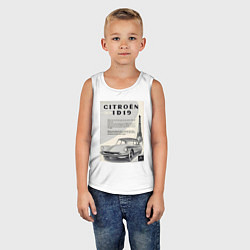 Майка детская хлопок Автомобиль Citroen, цвет: белый — фото 2