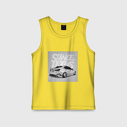 Майка детская хлопок Lexus автомобиль, цвет: желтый