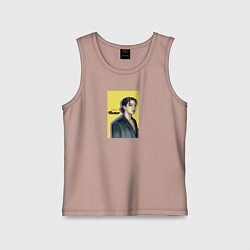 Майка детская хлопок JK Butter, цвет: пыльно-розовый