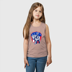 Майка детская хлопок Elephant USA, цвет: пыльно-розовый — фото 2