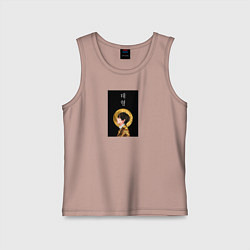 Майка детская хлопок Техен луна, цвет: пыльно-розовый