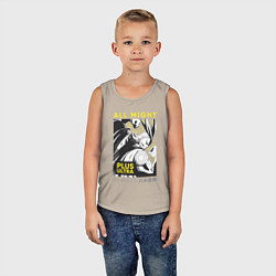 Майка детская хлопок Моя геройская академия All Might plus ultra, цвет: миндальный — фото 2