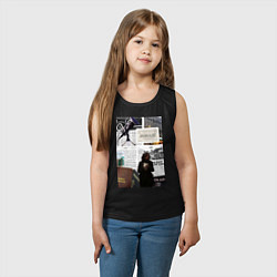 Майка детская хлопок Журналист эстетика, цвет: черный — фото 2