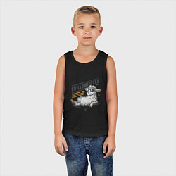 Майка детская хлопок Chillowieczka - овечка чилит, цвет: черный — фото 2