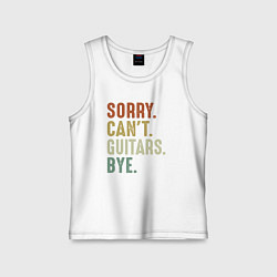 Майка детская хлопок Извини не могу гитары пока, цвет: белый