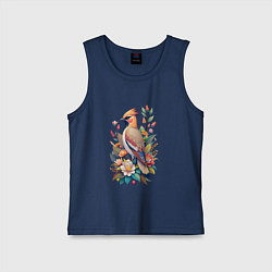 Детская майка Свиристель среди цветов