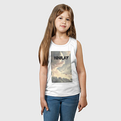 Майка детская хлопок Nikolay облака, цвет: белый — фото 2