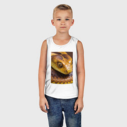 Майка детская хлопок Песчаная змея, цвет: белый — фото 2