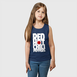 Майка детская хлопок RHCP - title and logo, цвет: тёмно-синий — фото 2