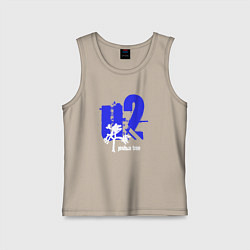 Майка детская хлопок U2 - Joshua tree, цвет: миндальный