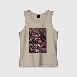 Майка детская хлопок Ван-Пис Шанкс команда, цвет: миндальный