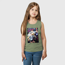 Майка детская хлопок Ван-Пис Йонко пираты, цвет: авокадо — фото 2