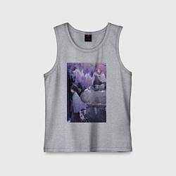 Майка детская хлопок Клинок рассекающий демонов Гию Томиока, цвет: меланж