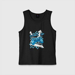 Майка детская хлопок Повышая уровень, цвет: черный