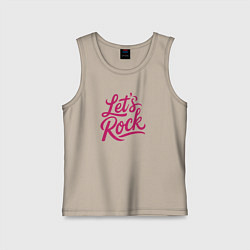 Майка детская хлопок Lets rock Зажигаем, цвет: миндальный