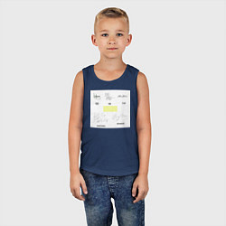 Майка детская хлопок Big bang подписи участников, цвет: тёмно-синий — фото 2