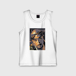 Майка детская хлопок Тупак вернулся, цвет: белый