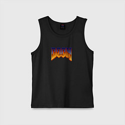 Майка детская хлопок Doom logotype, цвет: черный
