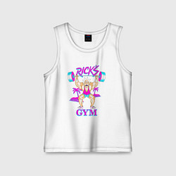 Майка детская хлопок Ricks GYM, цвет: белый