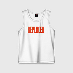 Майка детская хлопок Replaced logo, цвет: белый