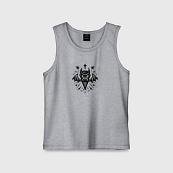 Майка детская хлопок Тату с летучей мышью для охотника на вампиров, цвет: меланж