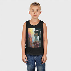 Майка детская хлопок Художник рисует, цвет: черный — фото 2