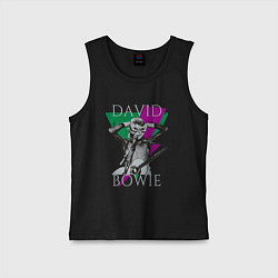 Майка детская хлопок David Bowie hand goggles, цвет: черный