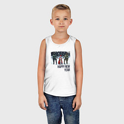 Майка детская хлопок Контр страйк - снеговик мем, цвет: белый — фото 2